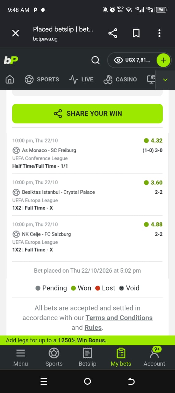 Won Ticket