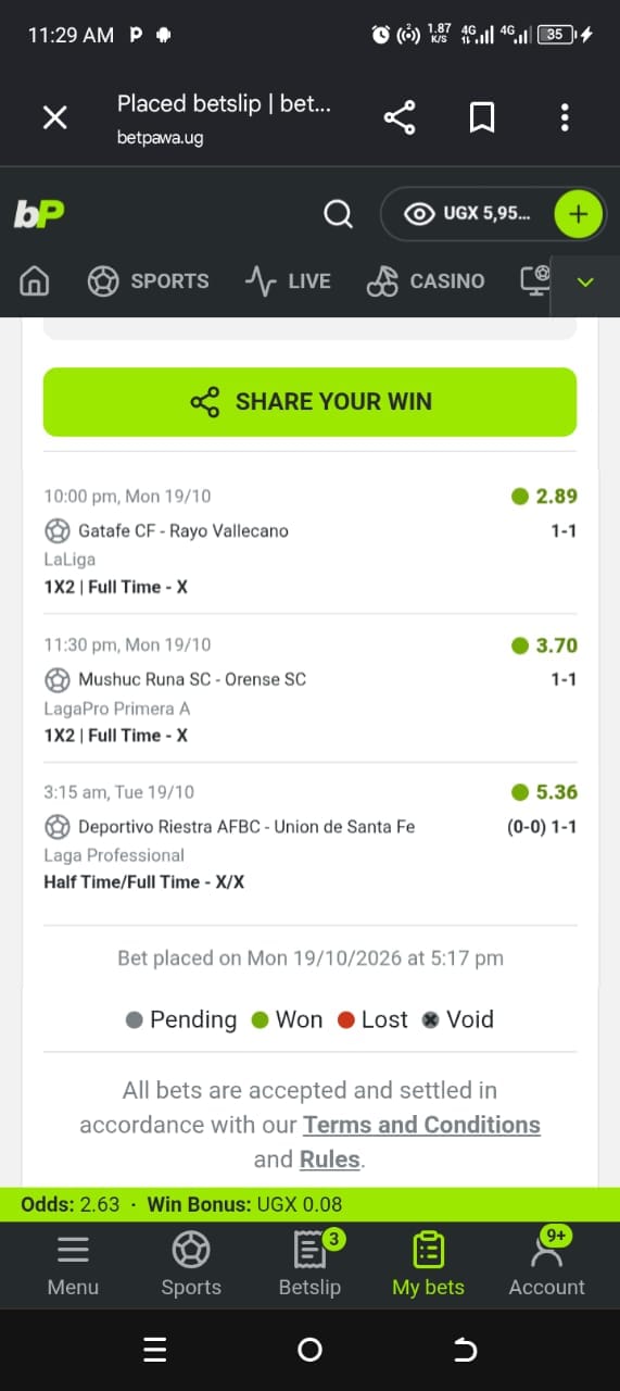 Won Ticket