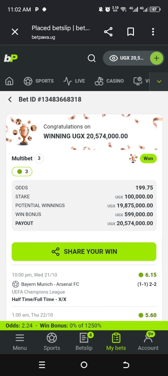 Won Ticket