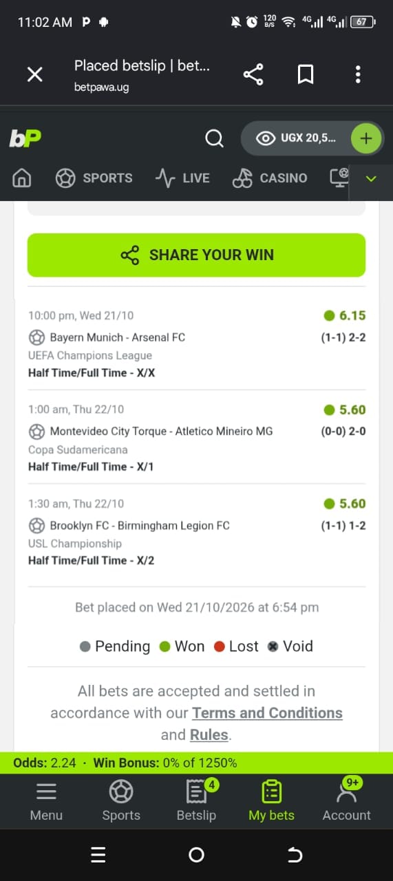 Won Ticket