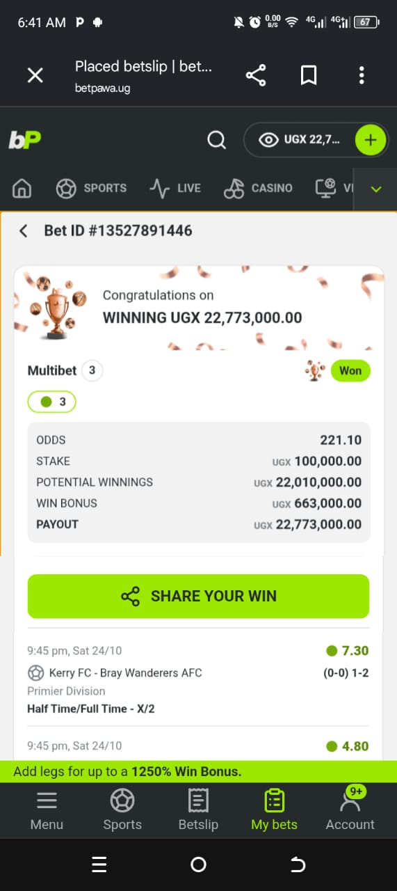 Won Ticket
