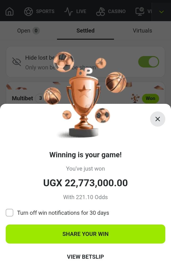 Won Ticket